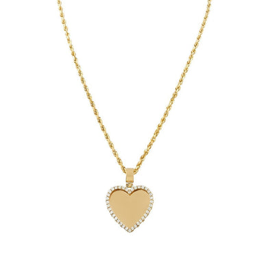 14k Yellow Gold Heart Pendant 1.59 Ctw